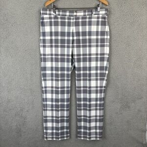 Nike Golf Pants Mens 36x32 Gray White Plaid Tour Performance Dri Fit Stretch
